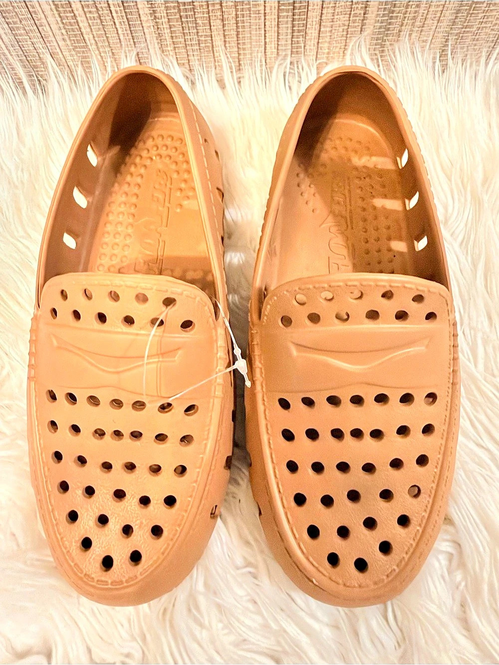 Floafers Kids Size 12 Tan Brown Waterproof Perforated Loafers
